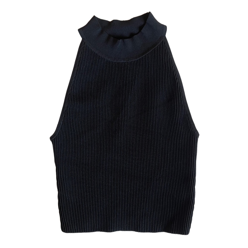 Aritzia Babaton Sculpt Knit Mockneck Halter Top - Small